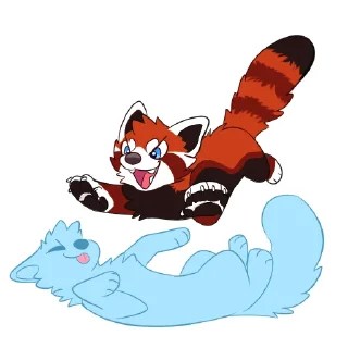 😜 emoji Lucky Red Panda Telegram sticker 16 of 50