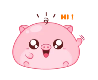 😃 emoji Chubby Mochi Pig @bistic Telegram sticker 7 of 16