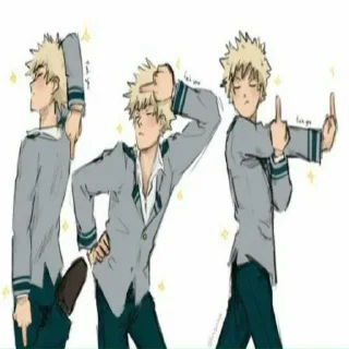 🖕 emoji Bakugou katsuki @auliakharie Telegram sticker 13 of 48