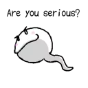 😏 emoji Tadpole (albino) @tikelku Telegram sticker 1 of 41