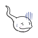 😞 emoji Tadpole (albino) @tikelku Telegram sticker 21 of 41