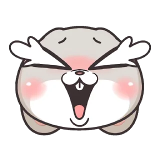 Sticker from 好想兔-表情貼3(動起乃) @fathousechun