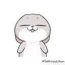 🗣 emoji 好想兔-拿我沒轍 @fathousechun Telegram sticker 14 of 24