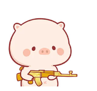 🔫 emoji Piggy Mengmeng 2 @bistic Telegram sticker 7 of 24