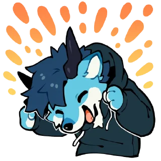 😆 emoji ミンテイー鹿 Telegram sticker 16 of 16