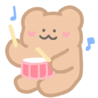 🥁 emoji Boo Bear | @cutestickers4you Telegram sticker 23 of 40
