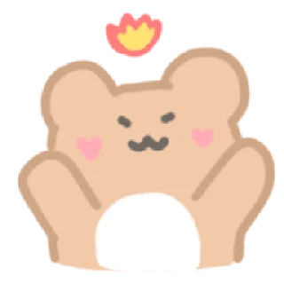 😡 emoji Boo Bear | @cutestickers4you Telegram sticker 9 of 40