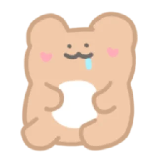 🤤 emoji Boo Bear | @cutestickers4you Telegram sticker 20 of 40