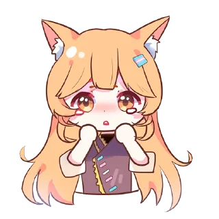 😢 emoji 猫猫的表情包 Telegram sticker 10 of 24