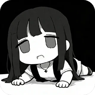 🫥 emoji 赐死妹 or 夭祀酱 2 @YeWenR Telegram sticker 7 of 80