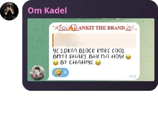 Sticker from Om's kang pack