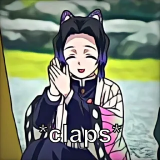 👏 emoji Shinobu Telegram sticker 12 of 39
