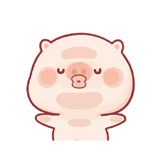 😚 emoji Piggy Mengmeng 2 @bistic Telegram sticker 12 of 24