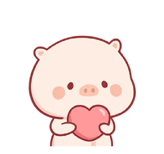 ❤️ emoji Piggy Mengmeng 2 @bistic Telegram sticker 15 of 24