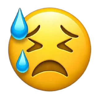 😓 emoji Amazing emoji🔥By屌丝芸和莹 Telegram sticker 20 of 34