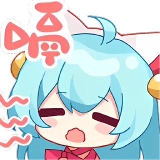 😮‍💨 emoji 草莓猫Taffy Telegram sticker 17 of 25