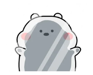 ☹️ emoji plo; chubby white bear @noustiker Telegram sticker 23 of 25
