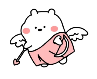 😇 emoji plo; chubby white bear @noustiker Telegram sticker 19 of 25