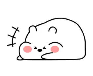 😩 emoji plo; chubby white bear @noustiker Telegram sticker 18 of 25