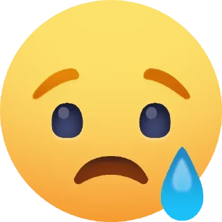 😢 emoji FB Reacts Telegram sticker 12 of 16