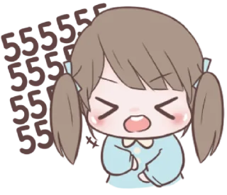 😣 emoji chubby girl @noustiker Telegram sticker 10 of 81