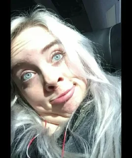 🙄 emoji Billie eilish Telegram sticker 15 of 21