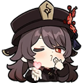 😘 emoji 胡桃 Telegram sticker 10 of 14