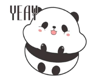 😃 emoji Cute Chubby Panda @bistic Telegram sticker 1 of 8