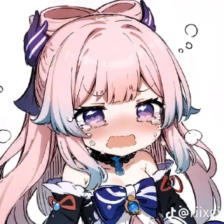 🥺 emoji Raiden x Kokomi Telegram sticker 7 of 10