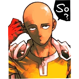 😏 emoji OnePunchMan @stikerkyo Telegram sticker 6 of 79