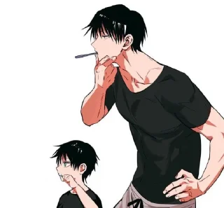 👀 emoji ⟨≠Toji fushigoro⟩`♪ @ブラッククローバー Telegram sticker 14 of 68