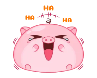 🤣 emoji Chubby Mochi Pig @bistic Telegram sticker 6 of 16