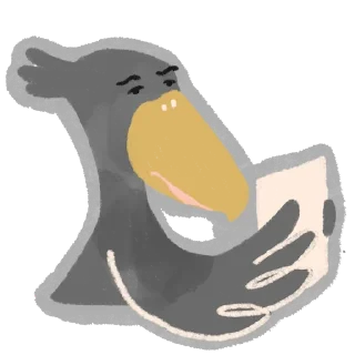 🤔 emoji 鯨頭鸛 Shoebill Telegram sticker 23 of 50