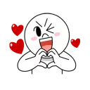 Sticker from LINE Characters in Love!