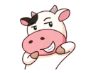 😏 emoji Momo Cow 3 Telegram sticker 8 of 19