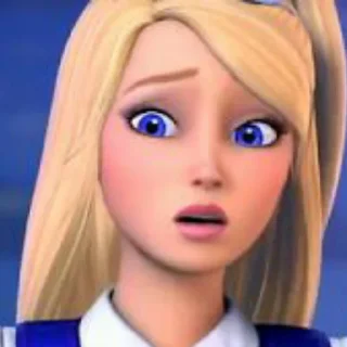😦 emoji barbie Telegram sticker 6 of 15