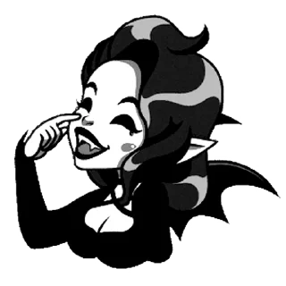 Sticker from lady vampire