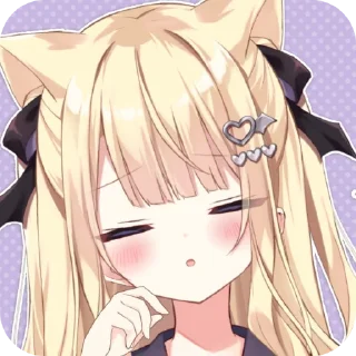 👄 emoji 月紫Aria@DaraNekoStickers Telegram sticker 9 of 46
