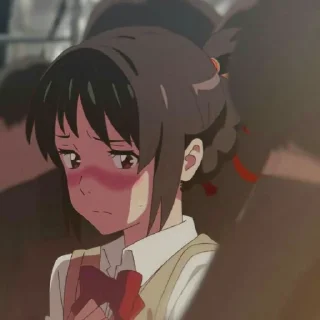 🤧 emoji | Mitsuha Miyamizu | Telegram sticker 18 of 40