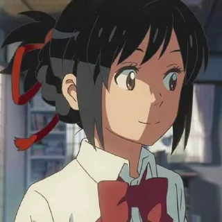 😊 emoji | Mitsuha Miyamizu | Telegram sticker 9 of 40
