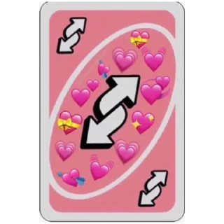 Sticker from uno reverse but with luv