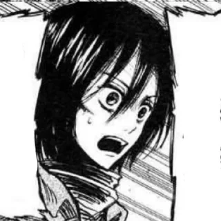 🗞 emoji ⋆ ࣪🗞 ִֶָ Mikasa お @Cupidreams ٭࣭ ٠ 𓆪 Telegram sticker 7 of 60