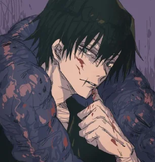 👀 emoji ⟨≠Toji fushigoro⟩`♪ @ブラッククローバー Telegram sticker 18 of 68