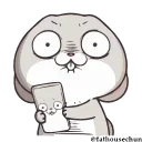 📱 emoji 好想兔7-唷唷!切克鬧 @fathousechun Telegram sticker 19 of 24