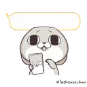 😐 emoji 好想兔7-唷唷!切克鬧 @fathousechun Telegram sticker 23 of 24