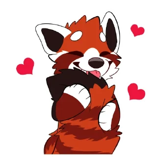 😄 emoji Lucky Red Panda Telegram sticker 14 of 50