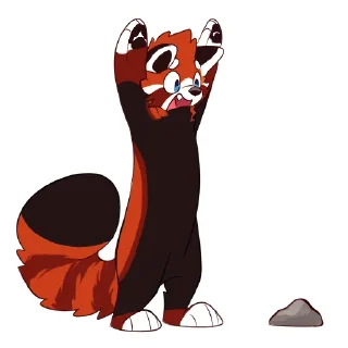 😯 emoji Lucky Red Panda Telegram sticker 17 of 50