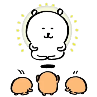 Sticker from joke bear with friends_kal