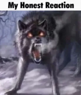 🐺 emoji My honest reaction Telegram sticker 6 of 13