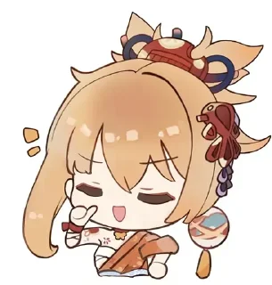 Sticker from 宵宫宝宝 by:@Coconutmilkqwq @KurokawaSakura